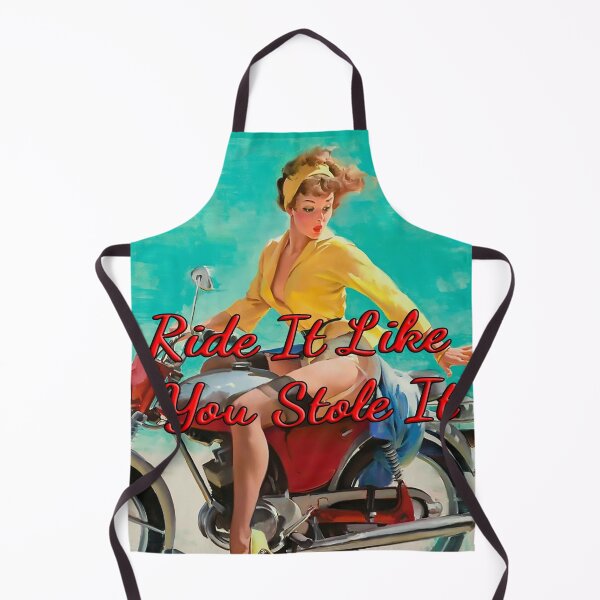 Item preview, 1950’s Motorcycle Girl by Gil Elvgren designed and sold by KellysComColors.