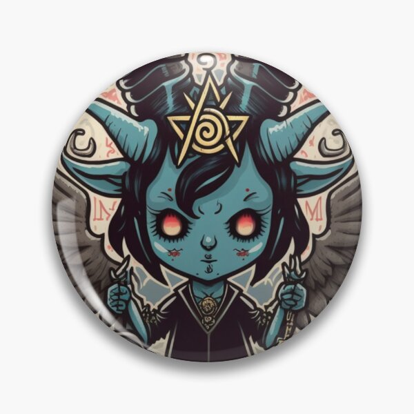 Item preview, Cute Femme Baphomet Cartoon | Digital Art | Baphomet Art | Baby Baphomet Art designed and sold by cutesykreations.