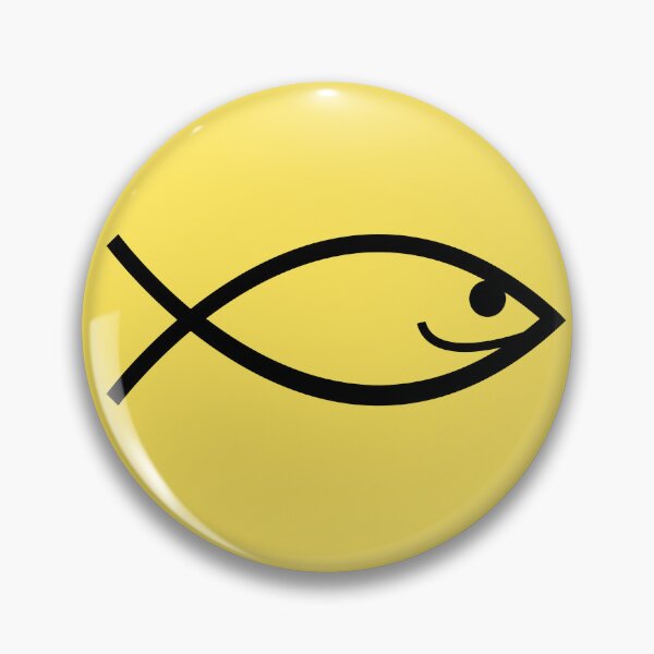 Item preview, Smiling Christ Fish Sticker designed and sold by MysticKitsch.