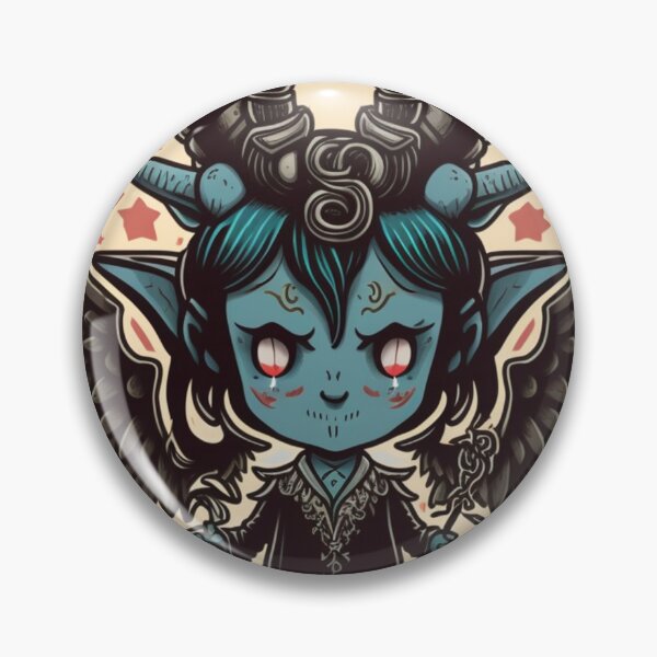 Aperçu de l'œuvre Dessin animé mignon Femme Baphomet | Art numérique | Art de Baphomet | Bébé Baphomet Art créée et vendue par cutesykreations.