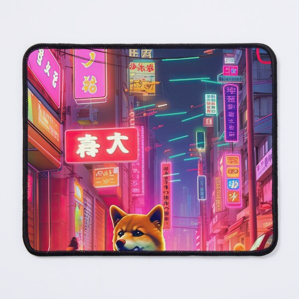 Item preview, Shiba Inu explores a Neon Lit Street designed and sold by THC Studios.