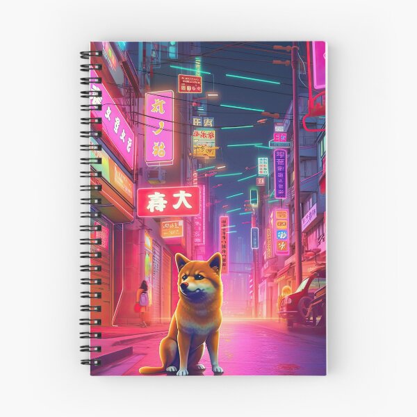 Item preview, Shiba Inu explores a Neon Lit Street designed and sold by THC Studios.