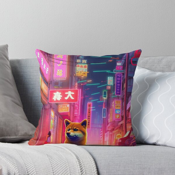 Item preview, Shiba Inu explores a Neon Lit Street designed and sold by THC Studios.