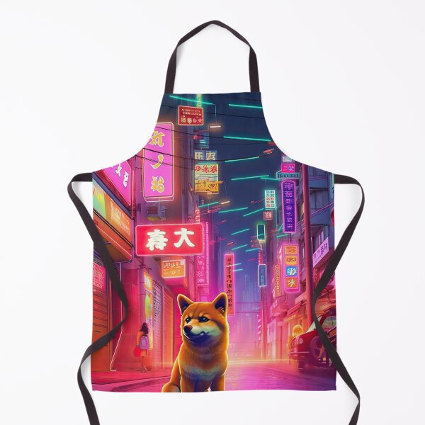Item preview, Shiba Inu explores a Neon Lit Street designed and sold by THC Studios.