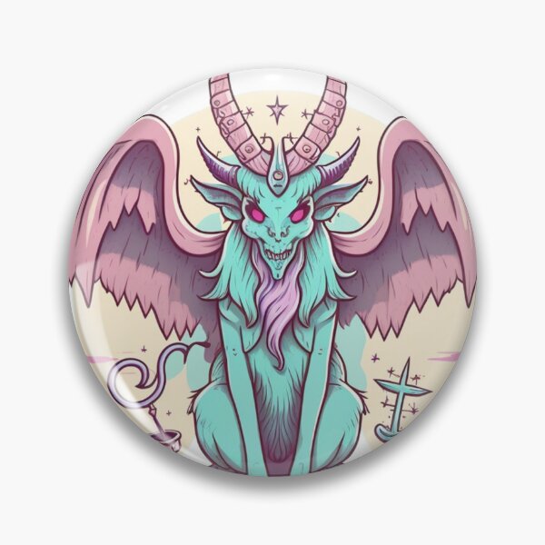 Item preview, Cute Pastel Baphomet Cartoon | Digital Art | Baphomet Art | Baby Baphomet Art designed and sold by cutesykreations.