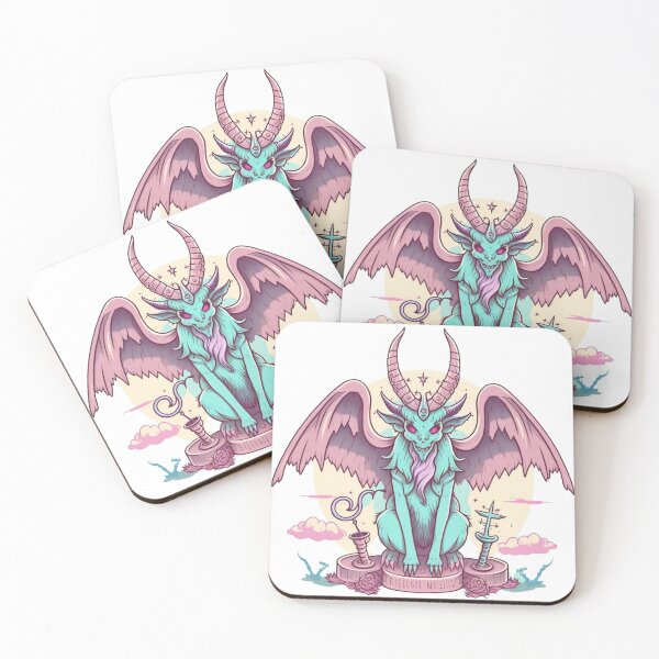Item preview, Cute Pastel Baphomet Cartoon | Digital Art | Baphomet Art | Baby Baphomet Art designed and sold by cutesykreations.