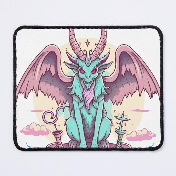 Item preview, Cute Pastel Baphomet Cartoon | Digital Art | Baphomet Art | Baby Baphomet Art designed and sold by cutesykreations.