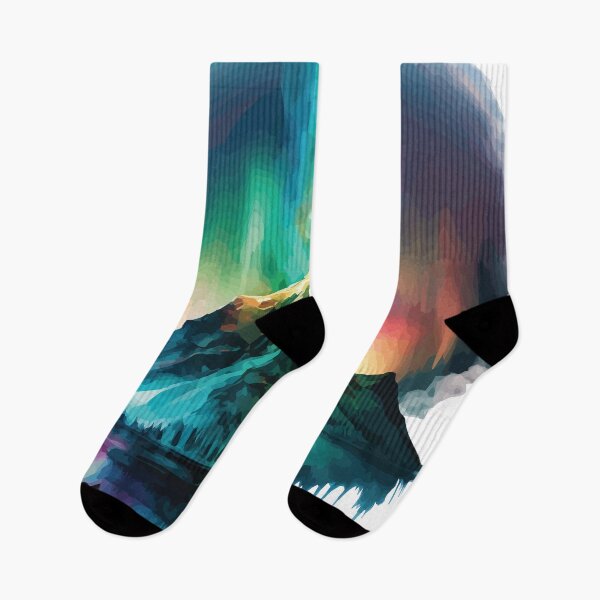 Item preview, An Aurora Borealis Over a Mountain - Wanderlust Traveler designed and sold by GVRDesign.