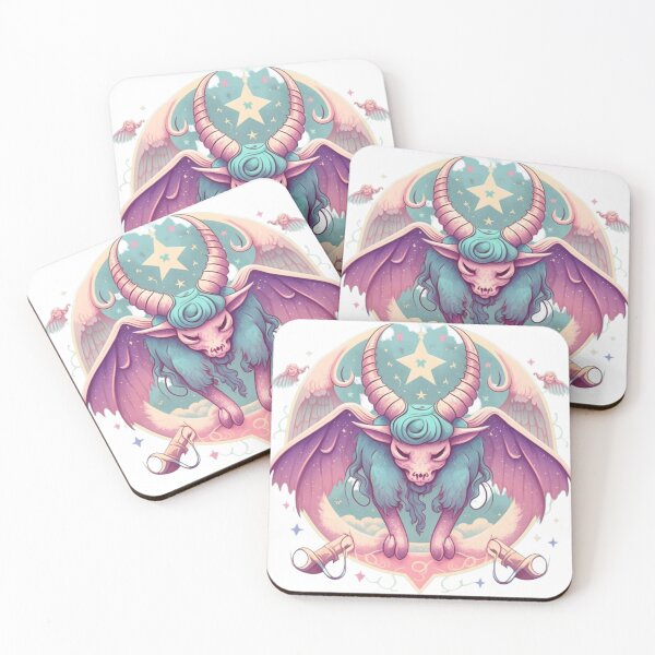 Item preview, Cute Pastel Baphomet Cartoon | Digital Art | Baphomet Art | Baby Baphomet Art designed and sold by cutesykreations.
