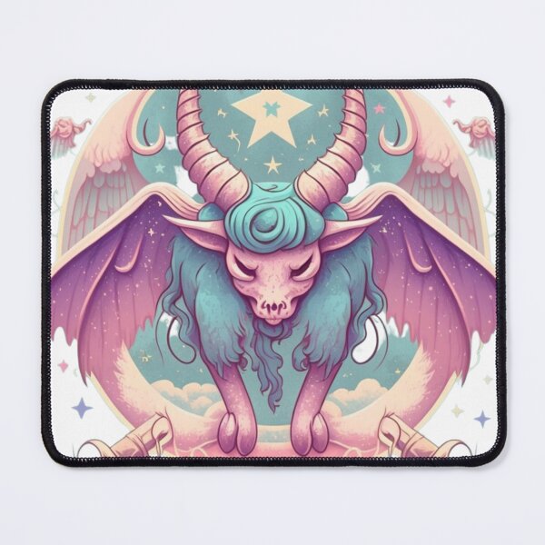 Item preview, Cute Pastel Baphomet Cartoon | Digital Art | Baphomet Art | Baby Baphomet Art designed and sold by cutesykreations.