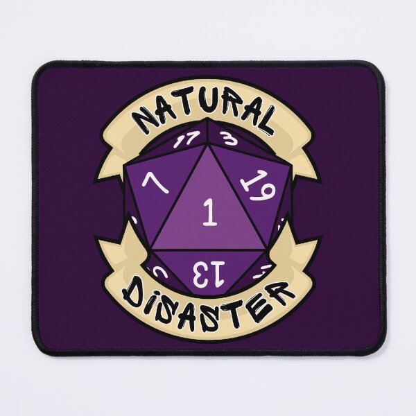Item preview, Natural Disaster - Natural 1 - Critical Fail - D&D Purple Novelty designed and sold by CC's Designs.