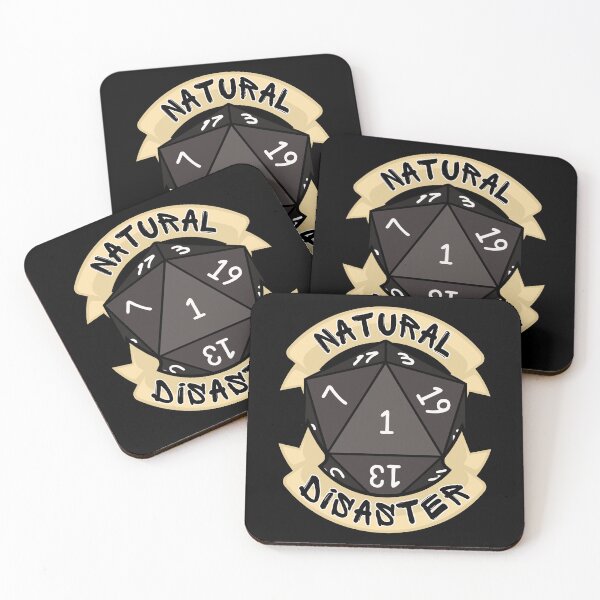Item preview, Natural Disaster - Natural 1 - Critical Fail - D&D Grey/ Black Novelty designed and sold by CC's Designs.