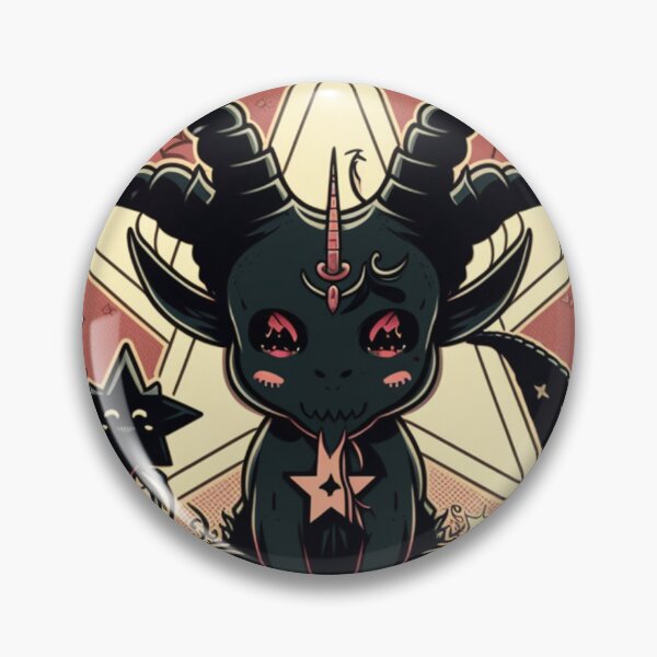 Aperçu de l'œuvre Dessin animé mignon de Baphomet | Art numérique | Art de Baphomet | Bébé Baphomet Art créée et vendue par cutesykreations.