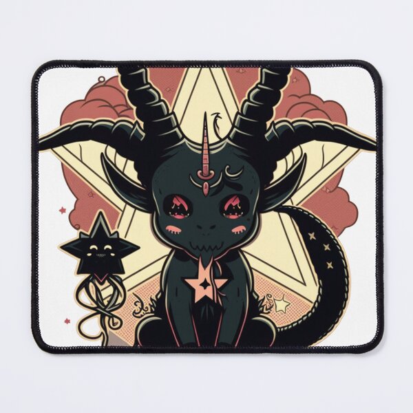 Item preview, Cute Baphomet Cartoon | Digital Art | Baphomet Art | Baby Baphomet Art designed and sold by cutesykreations.