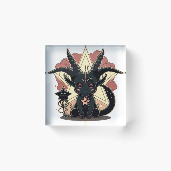 Item preview, Cute Baphomet Cartoon | Digital Art | Baphomet Art | Baby Baphomet Art designed and sold by cutesykreations.