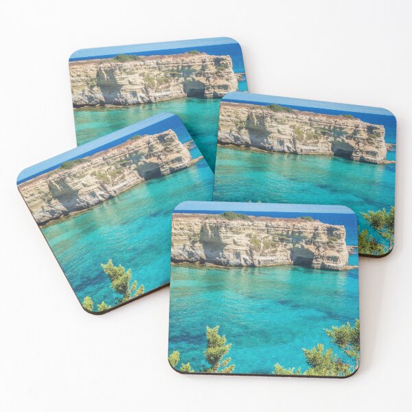 Item preview, Turquoise Sea, Cliffs and Green Trees. Puglia, Italy designed and sold by salarkoshop.