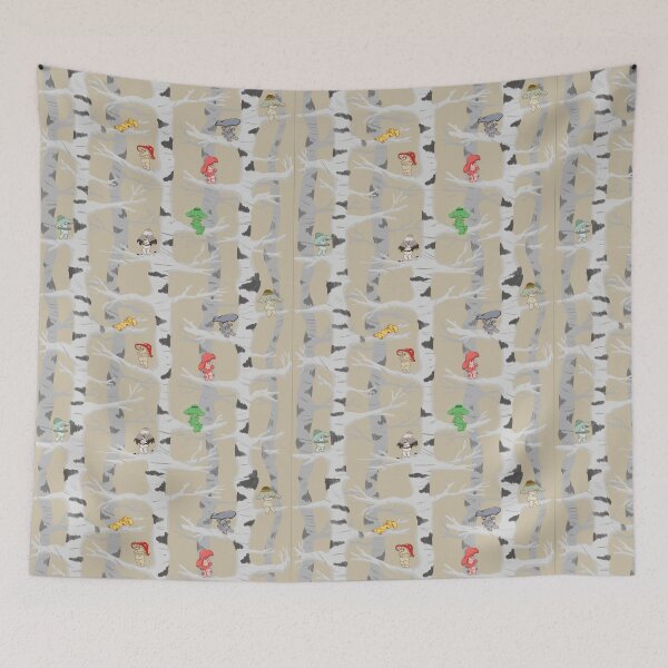 Item preview, Birch Mushroom Forest Pattern designed and sold by Silverspirit36.