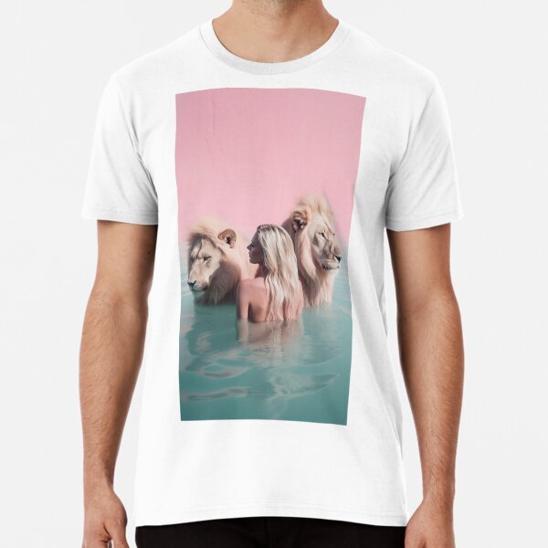 Woman swimming with lions Premium T-Shirt