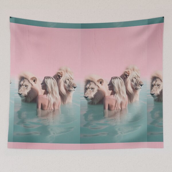 Item preview, Woman swimming with lions designed and sold by Alice  Monber 's Photoplay.