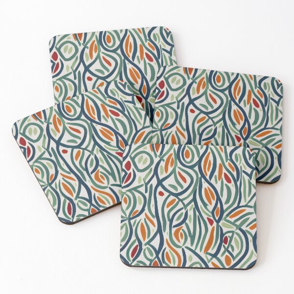 Item preview, Jungle Vine | Abstract Pattern in Green and Orange designed and sold by Strad Digital ART.