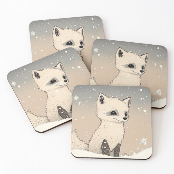 Item preview, Arctic Fox Cub in the Snow - Cute and Fun Design designed and sold by madtoyman.
