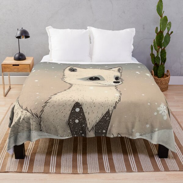 Item preview, Arctic Fox Cub in the Snow - Cute and Fun Design designed and sold by madtoyman.