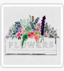 Watercolor Flower Box Sticker