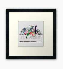 Watercolor Flower Box Framed Print