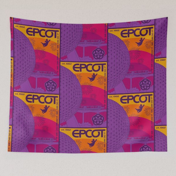 Item preview, Epcot - Retro Rainbow Figment Fireworks - poster designed and sold by Cammi Friederichs.
