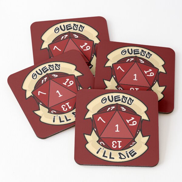 Item preview, Guess I'll die - Natural 1 - Critical Fail - D&D Red Novelty designed and sold by CC's Designs.
