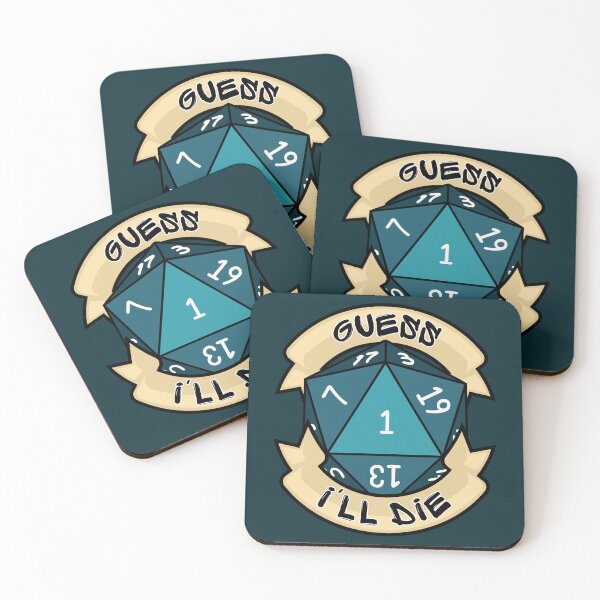 Item preview, Guess I'll die - Natural 1 - Critical Fail - D&D Blue Novelty designed and sold by CC's Designs.