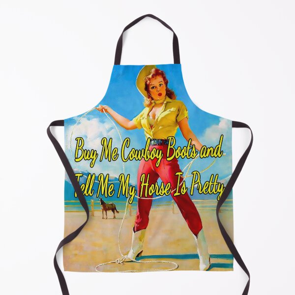 Item preview, 1950’s Cowgirl with Horse by Gil Elvgren designed and sold by KellysComColors.