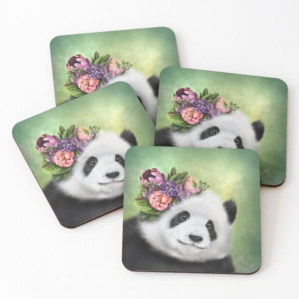 Item preview, Pretty Flowery Panda designed and sold by SharPeiArt.