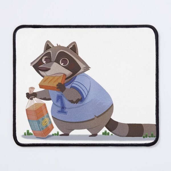 Item preview, raccoon eating designed and sold by Pentalart.