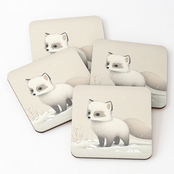 Item preview, Arctic Fox Cub in the Snow - Cute and Fun Design designed and sold by madtoyman.