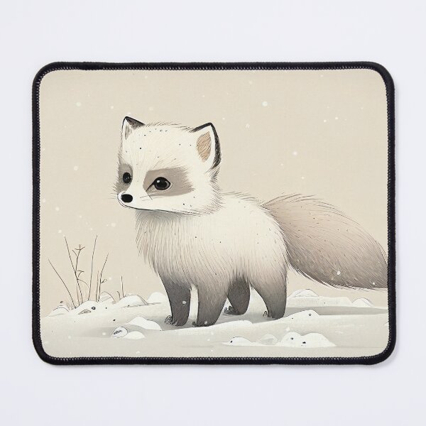 Item preview, Arctic Fox Cub in the Snow - Cute and Fun Design designed and sold by madtoyman.