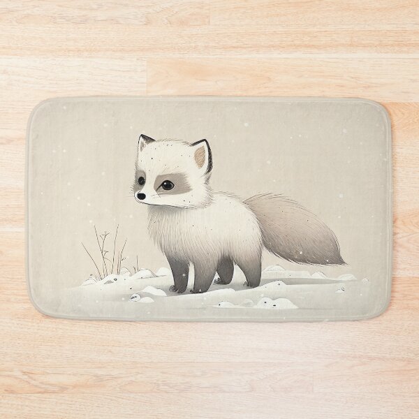 Item preview, Arctic Fox Cub in the Snow - Cute and Fun Design designed and sold by madtoyman.