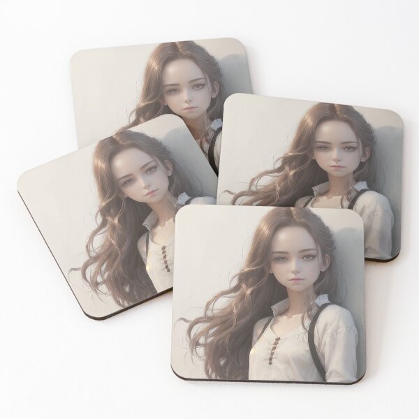 Item preview, Charming Schoolgirl with Long Chestnut Hair designed and sold by FireScreen.
