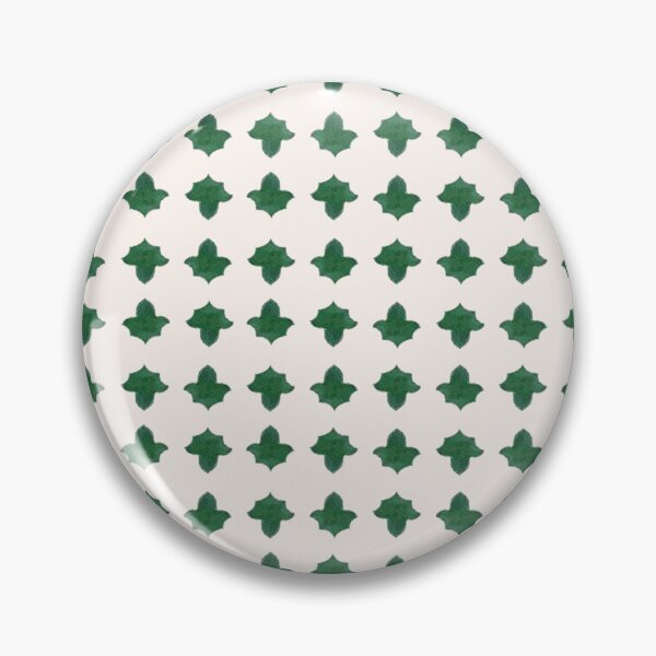 Item preview, Alhambra tiles in green on an ecru background designed and sold by cezidesign.