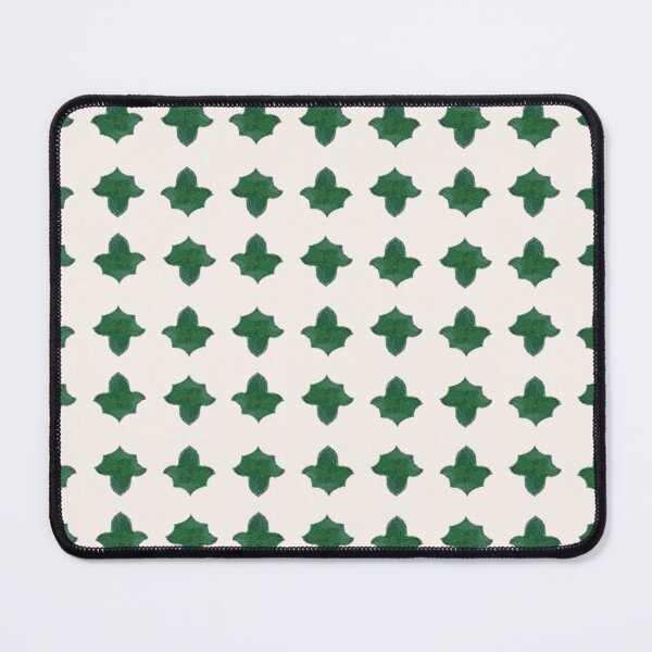 Item preview, Alhambra tiles in green on an ecru background designed and sold by cezidesign.