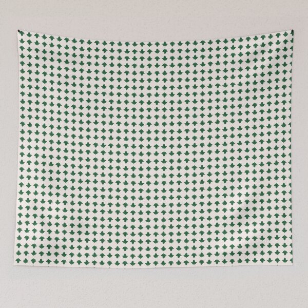 Item preview, Alhambra tiles in green on an ecru background designed and sold by cezidesign.