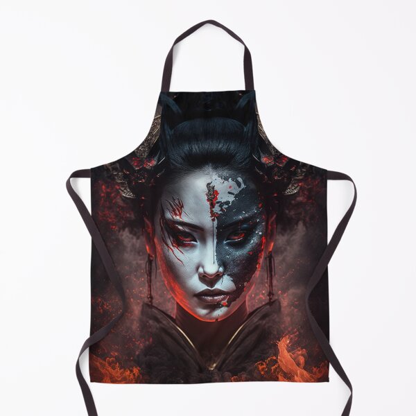 Artikelvorschau, Feuerdämon Geisha Tenebrismus Hell-Dunkel-Stil entworfen und verkauft von RK - Shop.