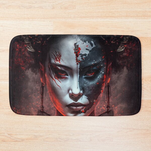 Item preview, Fire demon geisha tenebrism chiaroscuro style designed and sold by RK - Shop.