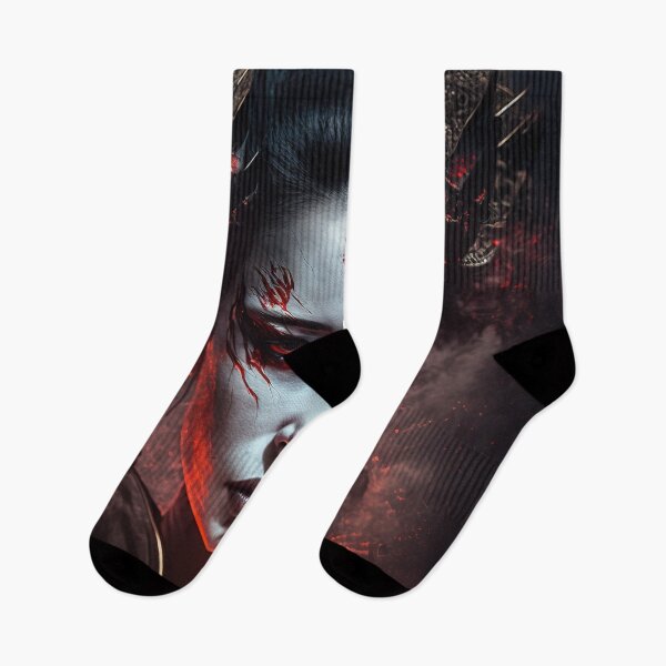 Item preview, Fire demon geisha tenebrism chiaroscuro style designed and sold by RK - Shop.
