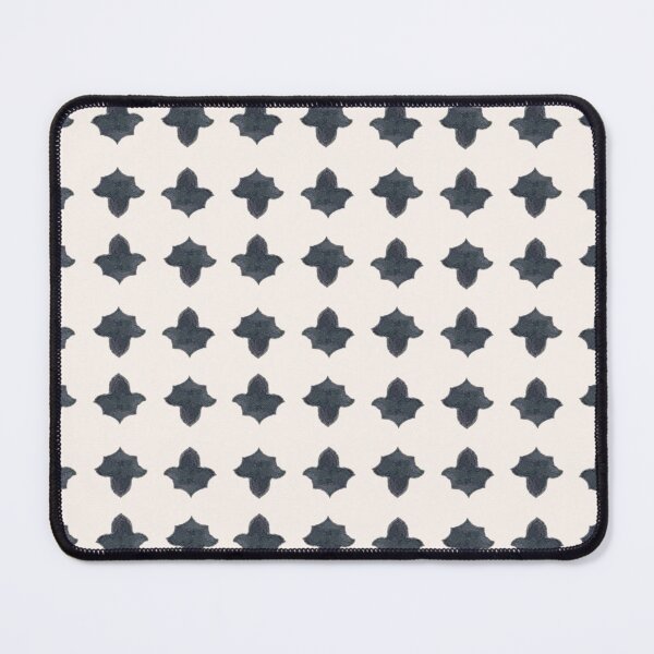 Item preview, Alhambra charcoal tile on ecru background designed and sold by cezidesign.