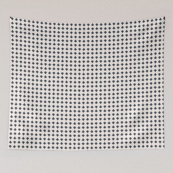 Item preview, Alhambra charcoal tile on ecru background designed and sold by cezidesign.