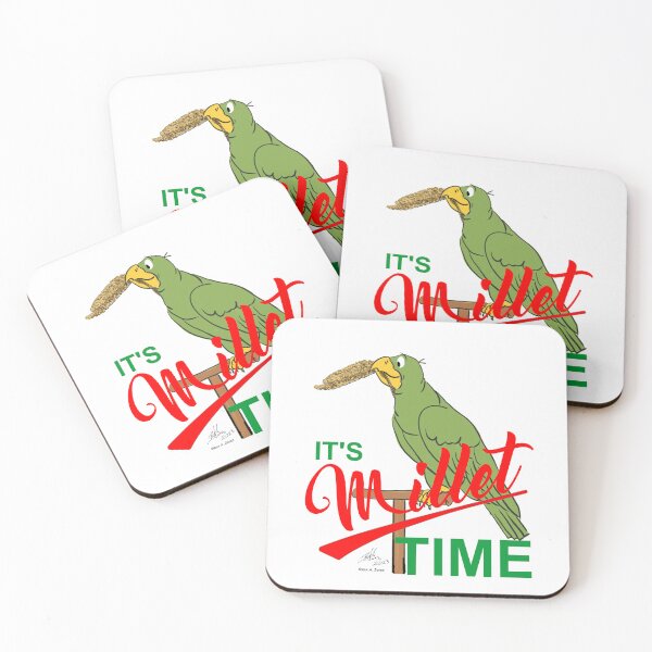 Item preview, It's Millet Time-Oscar the Cartoon Parrot designed and sold by Laughing Parrot Studio.