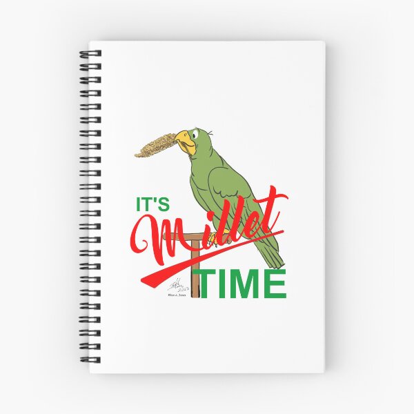Item preview, It's Millet Time-Oscar the Cartoon Parrot designed and sold by Laughing Parrot Studio.