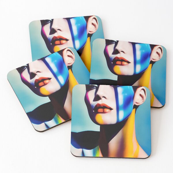 Item preview, Abstract and colorful face, popart, generated by artificial intelligence designed and sold by ArtificialMinds.