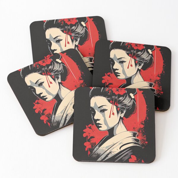Item preview, Portrait illustration of a Japanese geisha designed and sold by RK - Shop.